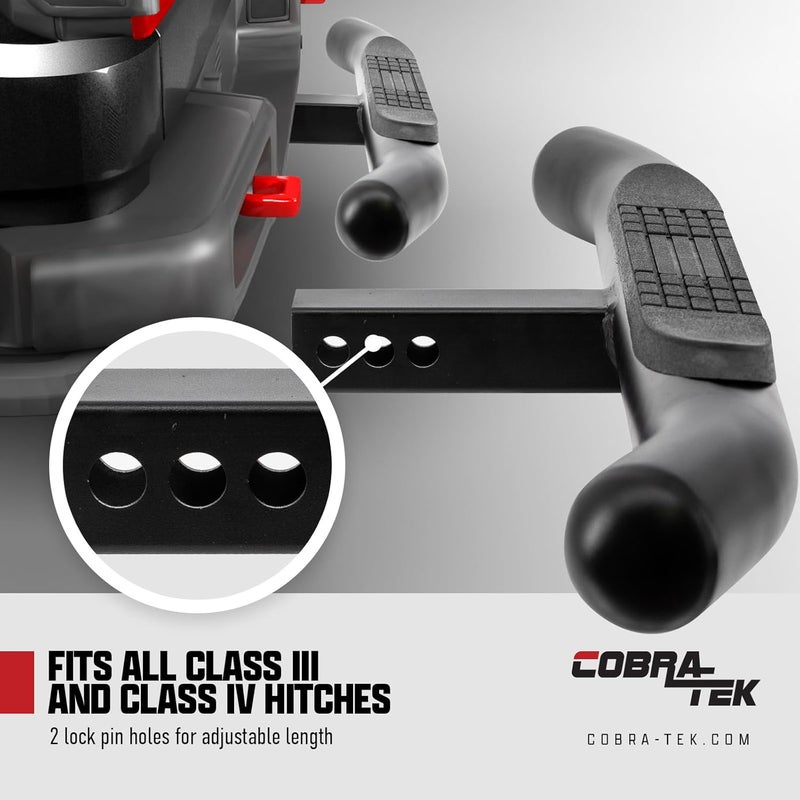 Cobra-Tek Black Premium 36" Hitch Step Fit 2" Class III & Class IV Htich Receiver with Hitch Pin & Hitch Stabilizer - Image 4